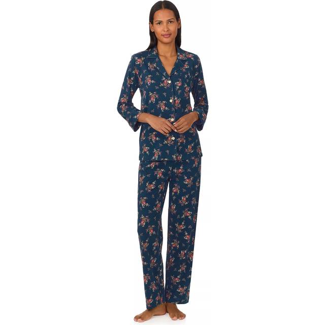 Lauren by Ralph Lauren Knit Crop Pajamas - Blue