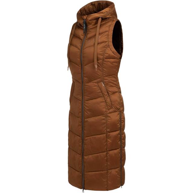 ELT's Ostende Sleeveless Long Equestrian Puffer - Marron