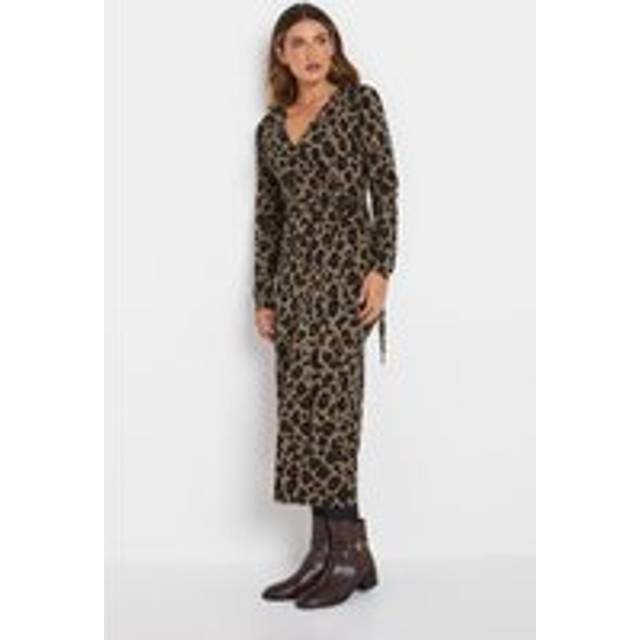 Lts Tall Brown Leopard Print Wrap Dress 22-24 Lts | Tall Women's Midaxi Dresses