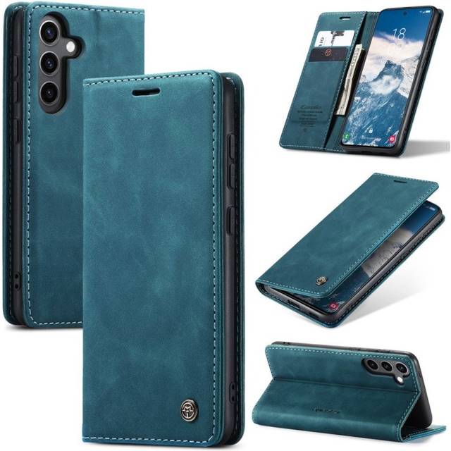 CaseMe Slim Plånboksfodral Samsung Galaxy S24 FE Blå