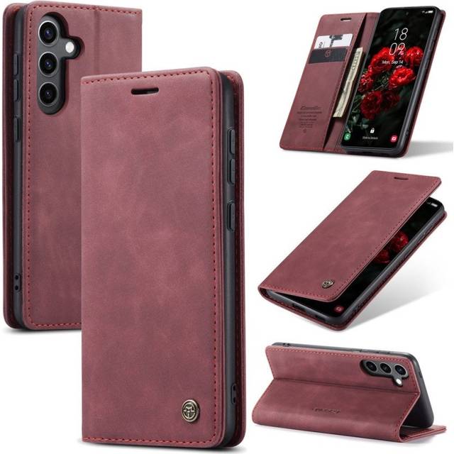 CASEME Samsung Galaxy S24 FE RFID blockerande Plånboksfodral - Brun