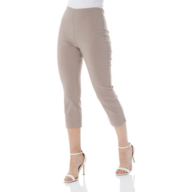 Roman Womens Cropped Stretch Trouser - Taupe - Size 22 UK