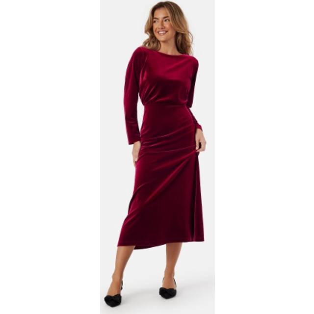 Bow Velvet Midi Dress