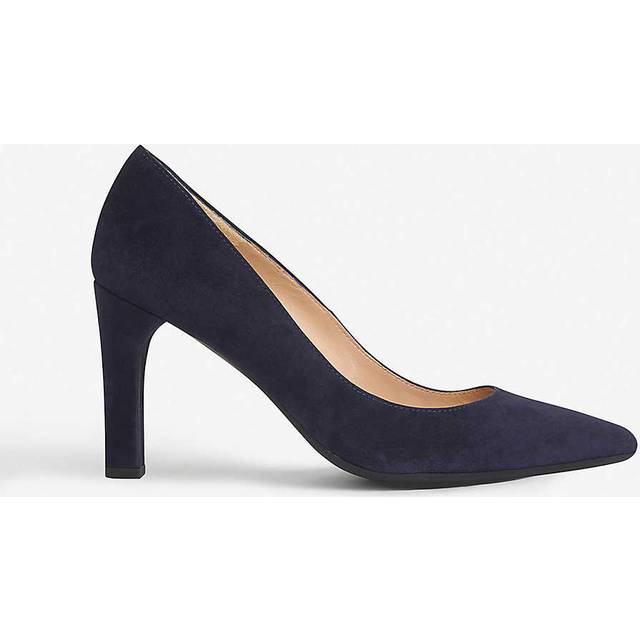Lk Bennett Womens Blu-vy Tess Block Heel Suede Courts 36 - BLU-NAVY