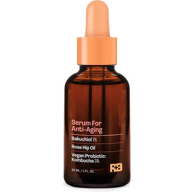 Real Basic Serum for Anti-Aging with Bakuchiol  Rose Hip Oil and Vegan Probiotic Kombucha 1 oz. - Backuchiol Anti Aging Serum & Bakuchiol Skin Renewal