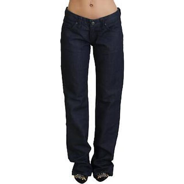 Exte Dark Blue Low Waist Straight Fit Women Denim Jeans - W28