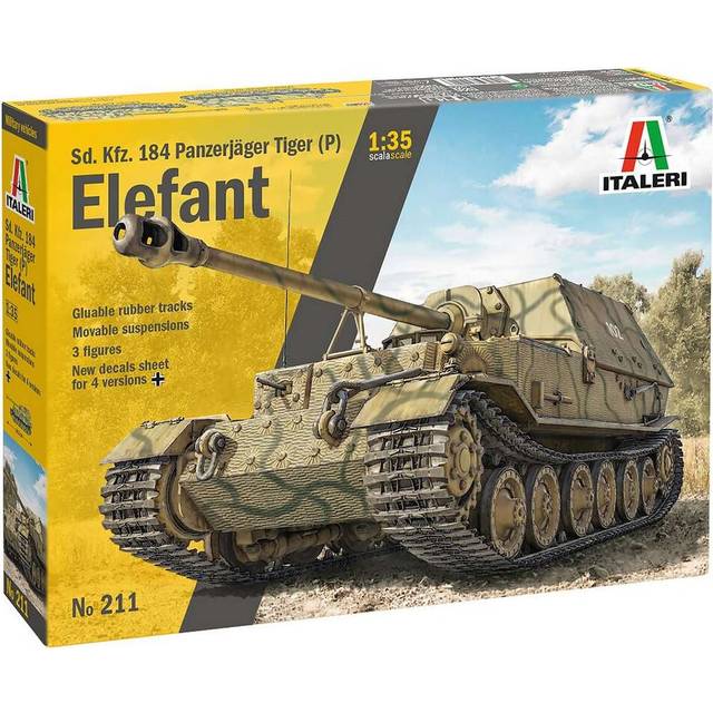 Italeri 211 Sd.Kfz.184 Panzerjaeger Tiger Elefant Model Kit