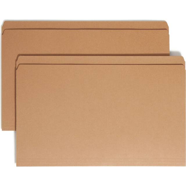 Smead File Folder  Reinforced Straight-Cut Tab  Legal Size  Kraft  100 Per Box (15710)