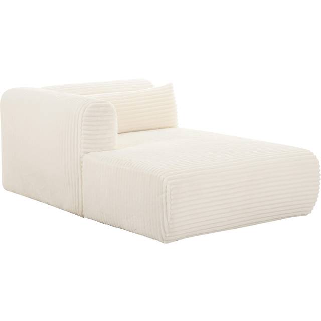 Tarra Fluffy Oversized Modular LAF Chaise - Corduroy Fabric/Wood - L179.1 x W110.5 x H68.1 cm - Cream
