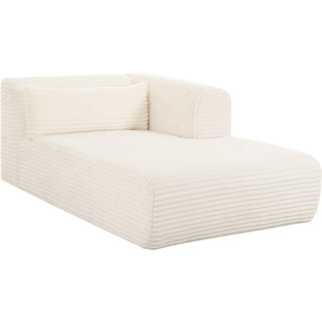 Tarra Fluffy Oversized Modular RAF Chaise - Corduroy Fabric/Wood - L179.1 x W110.5 x H68.1 cm - Cream