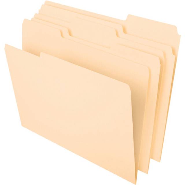 Island File Folder  Manila 1/3 Cut  Letter Size  100 Count (370 1/3)