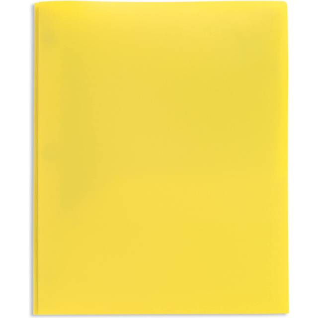 Office Depot Brand School-Grade 3-Prong Poly Folder  Letter Size  Yellow