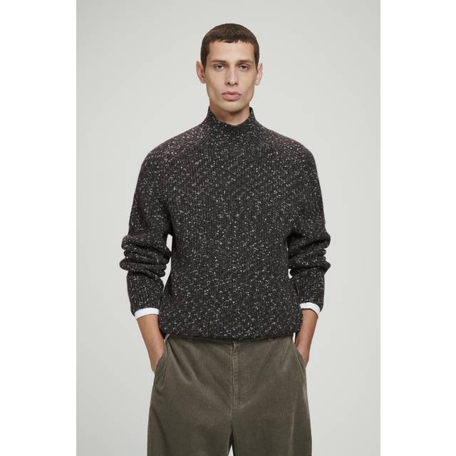 Twist-Yarn Wool Jumper - Green - XS