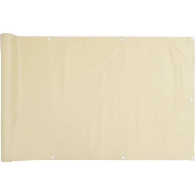 vidaXL Balcony Privacy Screen Cream 600x90 cm PVC