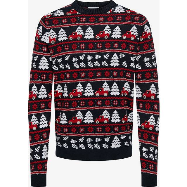 Only & Sons Julesweater OnsXmas Reg 5 Jaq Crew Knit Blå
