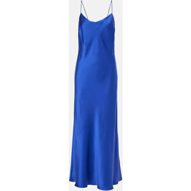 Asceno Lyon silk charmeuse slip dress - blue (UK 10)
