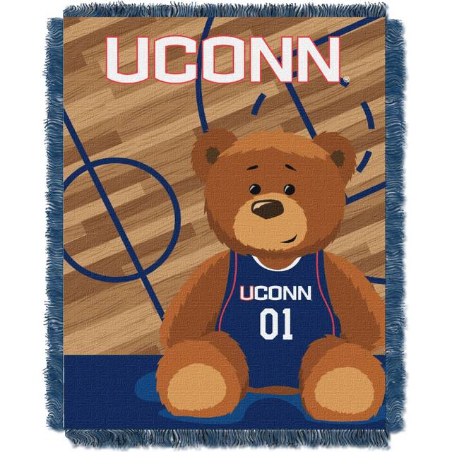 "Northwest UConn Huskies Baby Woven Jacquard Throw Blanket  36"""" x 46""""   blue"