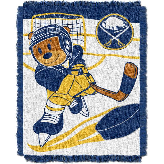 "Officially Licensed NHL Buffalo Sabres """"Score"""" Woven Jacquard Baby Throw Blanket  36"""" x 46""""  Multi Color"