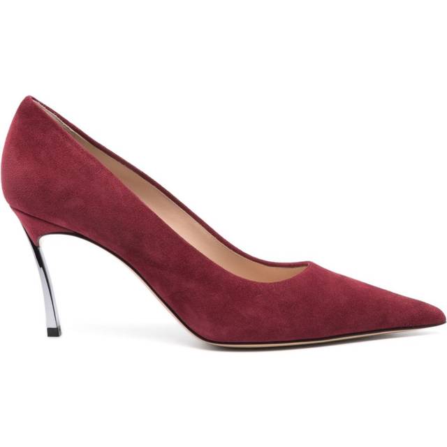 Casadei - 85mm suede pumps - women - Suede - 37 1/2 - Red