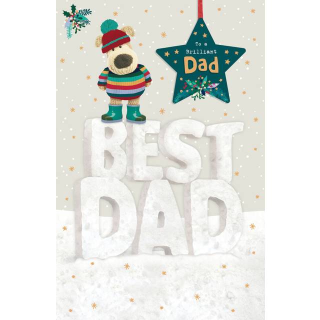 Boofle To A Brilliant Best Dad Cute Christmas Greeting Card