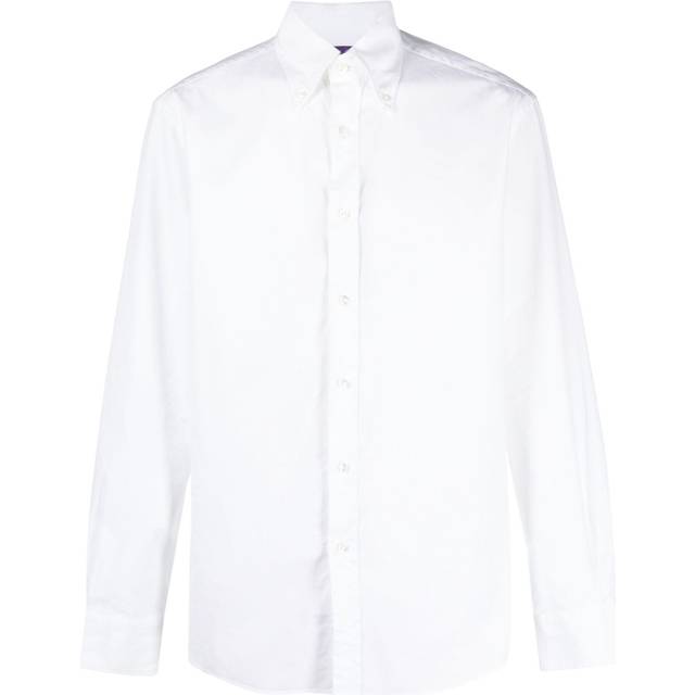 Ralph Lauren Purple Label - button-down cotton shirt - men - Cotton - L - White