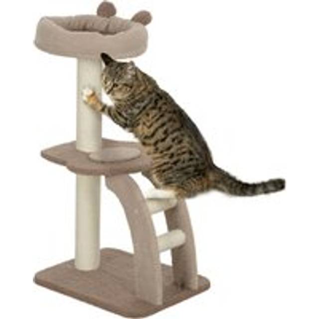 PawHut 88cm Cat Tee for Indoor Cats - Cat Tower with Scratching Post - Brown | TJ Hughes