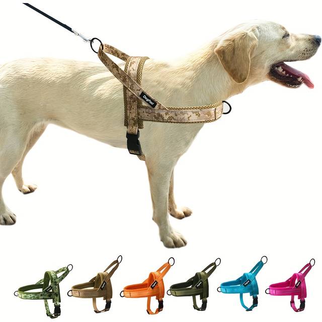TEMU Reflective Dog Harness - Adjustable, Escape-proof Vest For Small To Large Breeds, Hand-wash Only, Dogfad