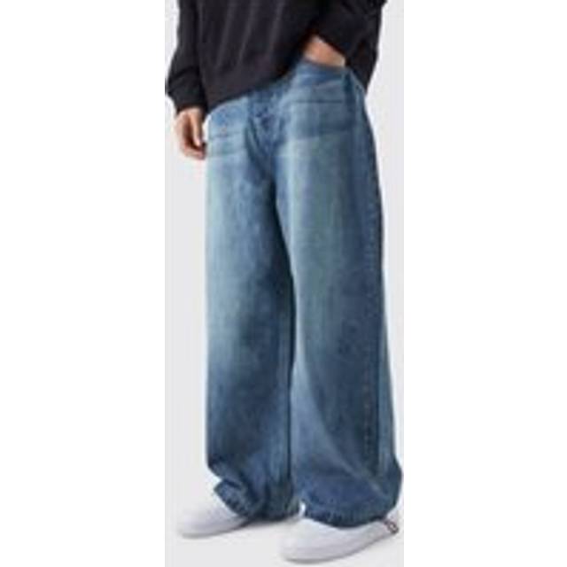 Denim Parachute Washed Jeans - Blue - 34