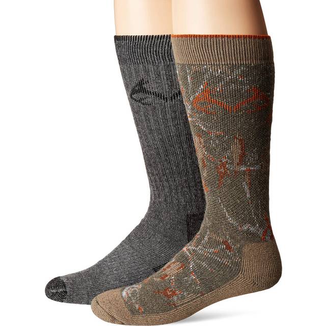REALTREE Men's Camo Wool Blend Socks  Taupe  Large