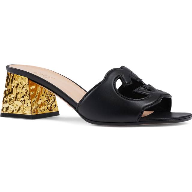 Gucci Horsebit 55 patent leather slingback pumps - black (UK 5.5)
