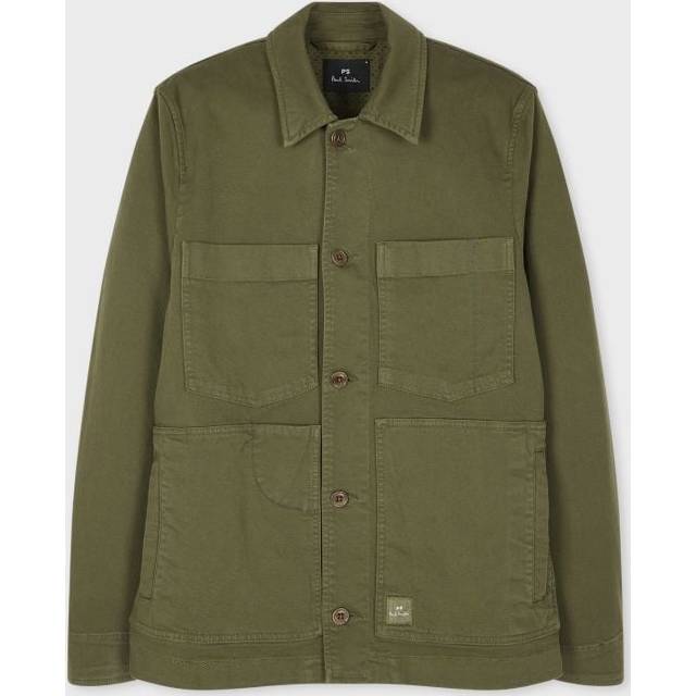 PS Paul Smith Green Garment-Dyed Organic Cotton Work Jacket - XXL