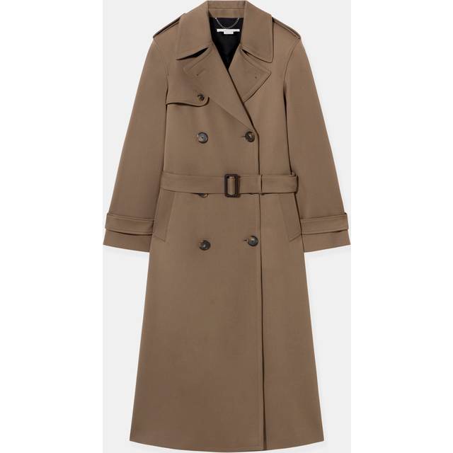 Stella McCartney - Oversized Belted Trench Coat, Woman, Mud, Size: 36