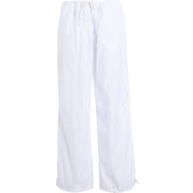 Topshop Topshop Oversized Balloon Nylon Parachute Pant In White Woman Pants White Size S Polyamide