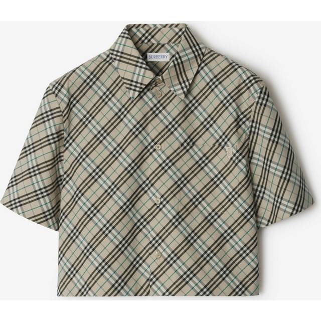 Burberry, Shirts, female, Gray, S, Grey Shirt with Button Closure