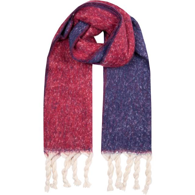 Women’s Reversible Two-Tone Blanket Scarf with Tassels