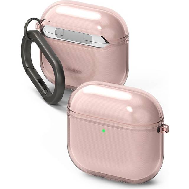 AirPods 4 Ringke silikonfodral - stötsäkert skydd - Rosa