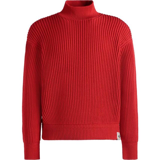 Bally - high-neck ribbed-knit jumper - men - Cotton - 54 - Red