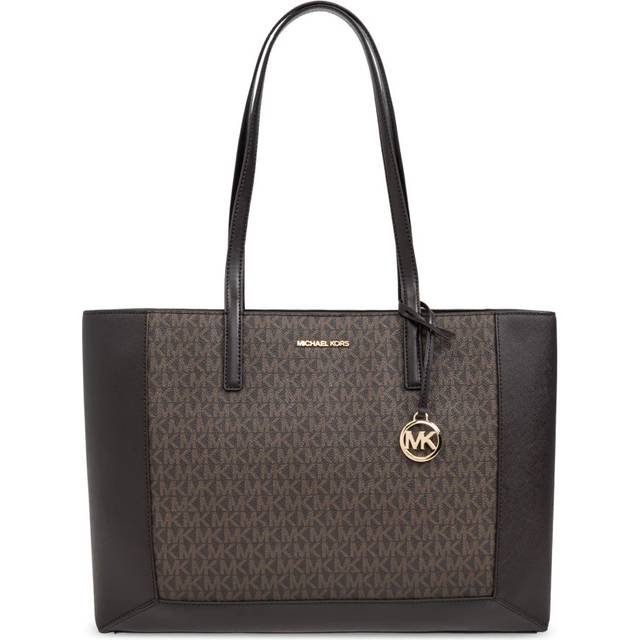 MK Sallie Large Signature Logo Tote Bag - Brown - Michael Kors - ONE SIZE