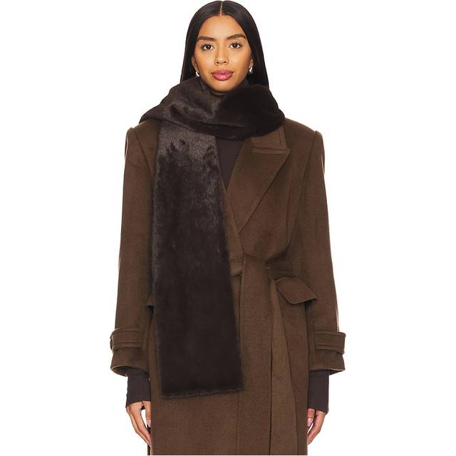 AEXAE Faux Fur Scarf in Brown - Brown. Size all. (all)
