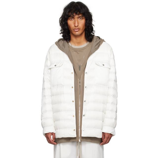 Rick Owens Moncler + Rick Owens Off-White Outershirt Jacket - 41 Milk - IT 44