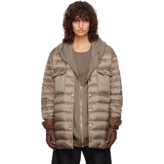 Rick Owens Moncler + Rick Owens Gray Outershirt Jacket - 25U DUST - IT 42