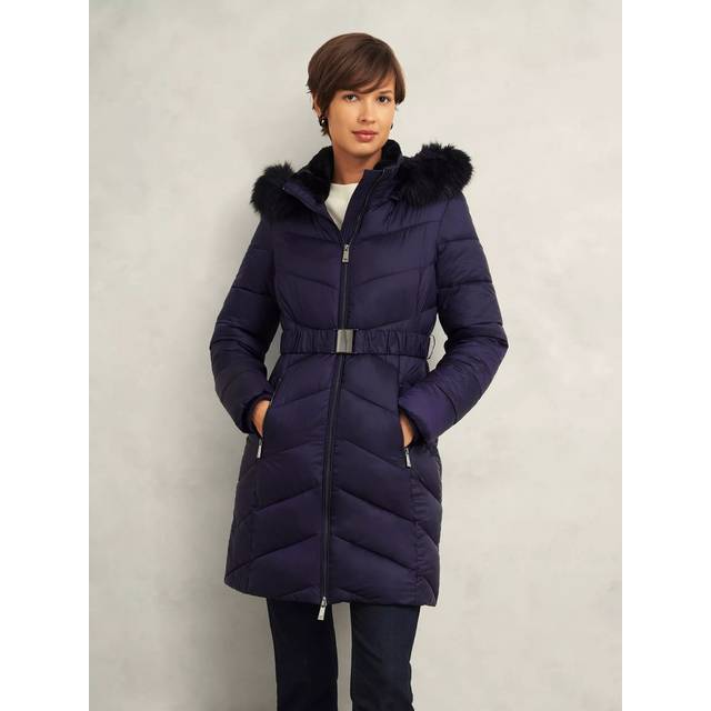 Hobbs Petite Alis Puffer Coat, Navy