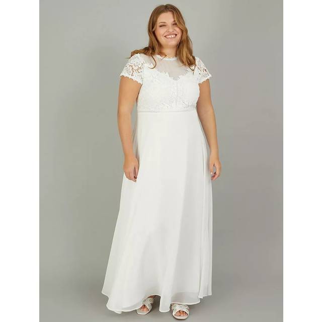 Monsoon Angela Lace Maxi Wedding Dress, Ivory