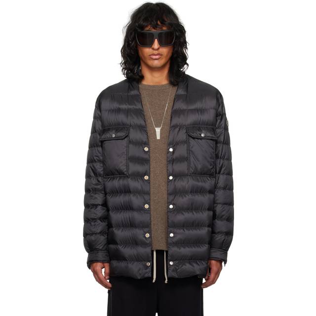 Rick Owens Moncler + Rick Owens Black Outershirt Jacket - 999 Black - IT 42