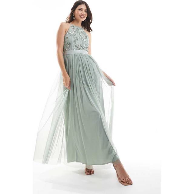 Maya Deluxe Floral Embellished Halterneck Dress