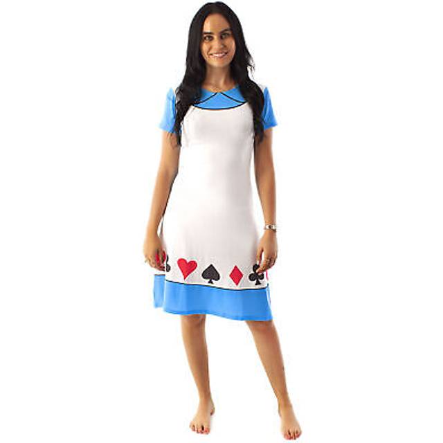 Short Sleeve Skater Dress - White - M