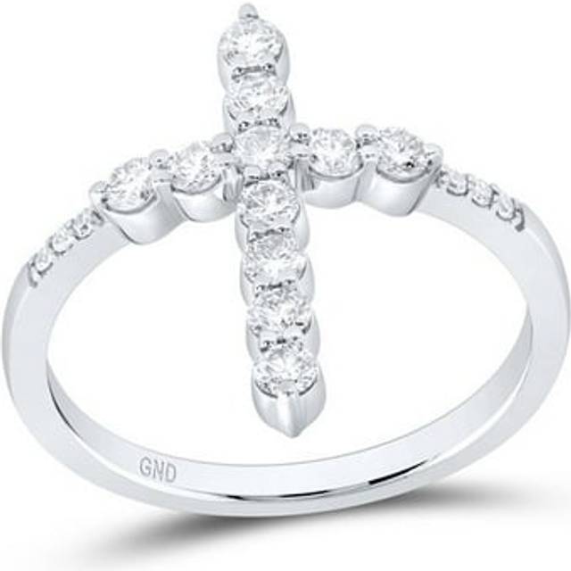 GND 184462 14KT 0.62 CTW Diamond CN Fashion Cross Ring