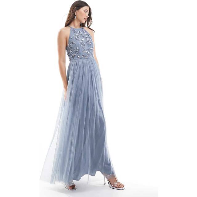 Maya Deluxe Floral Embellished Halterneck Dress