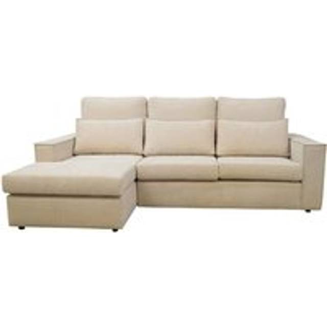Luxury Life - Soho Linen Fabric 4 Seater L-Shape Corner Sofa in Beige (Left Hand Corner)
