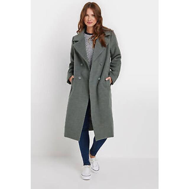 M&Co Grey Midi Tailored Coat 12 M&Co Womens